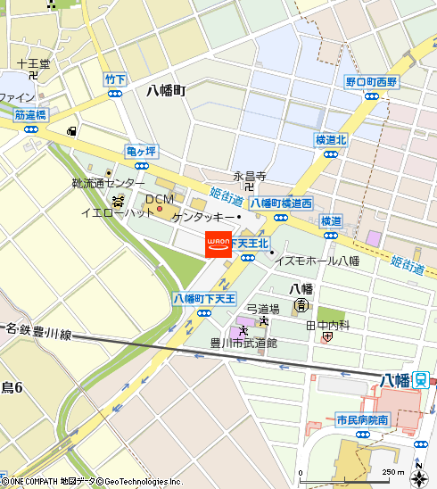 マックスバリュ豊川八幡店付近の地図